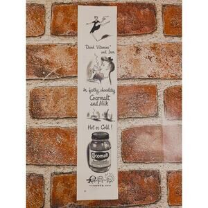 1944 Cocomalt Upbeat Drawings of Enjoyable Beverage Vtg Print Ad‎